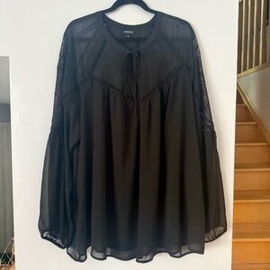 Torrid Black Sheer Blouse
